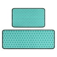 thumbnail image 1 of Turquoise Geometric Quatrefoil Pattern Kitchen Rugs Sets Of 2,Anti Fatigue Kitchen Mat Rugs Non Slip Washable,Decorative Kitchen Floor Mats for Kitchen,Sink,Laundry,17"X30"+17"X47", 1 of 7