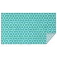 thumbnail image 1 of Turquoise Geometric Quatrefoil Pattern Rectangle Tablecloth 60"x102",Waterproof Polyester Rectangle Table Cloth, Wipeable Spillproof Polyester Tablecloth for Dining, Camping, Indoor and Outdoor, 1 of 6