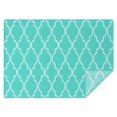 thumbnail image 1 of Turquoise Geometric Quatrefoil Pattern Rectangle Tablecloth 60"x84",Waterproof Polyester Rectangle Table Cloth, Wipeable Spillproof Polyester Tablecloth for Dining, Camping, Indoor and Outdoor, 1 of 5