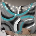 thumbnail image 1 of Turquoise Geometric Small Tapestry for Bedroom Wall Hanging Tapestry,Grey Classic Abstract Lines Striped Ceiling Backdrop Tapestries Poster Blanket Wall Decor for Teens Room Living Room 23" x 28", 1 of 8