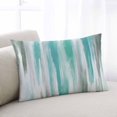 thumbnail image 1 of Turquoise Gray Lumar Pillow Covers, Farmhouse Abstract Gradient Aesthetic Soft Breathable Throw Pillow Cases with Invisible Zipper, Decorative Pillowcase Pillows Protectors for Sofa Bed Chair 16"x24", 1 of 9