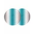 thumbnail image 1 of Turquoise Gray Ombre Round Placemats Set of 2 for Dinning Tables,Heat-proof Braided Table Mats 15 Inch,Farmhouse Teal Gradient Modern Art Washable Place Mat for Kitchen Restaurant Party Table Decor, 1 of 9