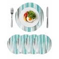 thumbnail image 1 of Turquoise Gray Round 13 Inch Placemats Set of 4, Farmhouse Abstract Gradient Aesthetic HeatResistant Non Slip Place Mats for Dining Table, Wipeable Braided Kitchen Table Mats for Housewarming, 1 of 9