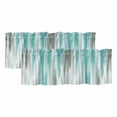 thumbnail image 1 of Turquoise Gray Valances for Windows, Decorative Rod Pocket Window Valance Curtains, Farmhouse Abstract Gradient Aesthetic Short Curtain Drapes for Kitchen/Living Room, 2 Panels, 60" W x 18" L, 1 of 8
