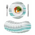 thumbnail image 1 of Turquoise Gray White Round 13 Inch Placemats Set of 8, Country Abstract Ombre Mottled HeatResistant Non Slip Place Mats for Dining Table, Wipeable Braided Kitchen Table Mats for Housewarming, 1 of 9