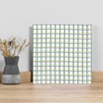 thumbnail image 1 of Turquoise Green Plaid, Wall Art Painting on Canvas, Abstract Minimalistic Geometric Grid Canvas Art Home Prints Wall Art Framed Modern Artwork for Living Room Bedroom Wall Decor 20x20in, 1 of 9