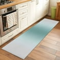 thumbnail image 1 of Turquoise Grey Ombre 2x6 Kitchen Runner Rug, Modern Abstract Art Gradient Non-Skid Rubber Backing Large Rectangle Rugs - Living Room Bedroom Home Office, Indoor Floor Mat Carpets Washable Rug, 1 of 9