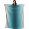 thumbnail image 1 of Turquoise Grey Ombre Blanket Soft Cozy Warm Throw Blanket for Couch, Plush Fuzzy Flannel Fleece Blankets for Sofa, Farmhouse Gradient Minimalist Bed Blankets Lightweight Gifts for Women, 30"x40", 1 of 9
