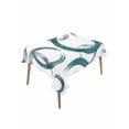 thumbnail image 1 of Turquoise Grey Table Cloth, Geometric Circle Modern Abstract Simple Art Waterproof Tablecloth for Rectangle Tables, Reusable Washable Fabric Table Cover for Restaurant Kitchen Dining Tables 60"x84", 1 of 6