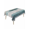 thumbnail image 1 of Turquoise Grey Wooden Table Cloth, Farmhouse Teal Wood Waterproof Tablecloth for Rectangle Tables, Reusable Washable Fabric Table Cover for Restaurant Kitchen Dining Tables 60"x120", 1 of 6