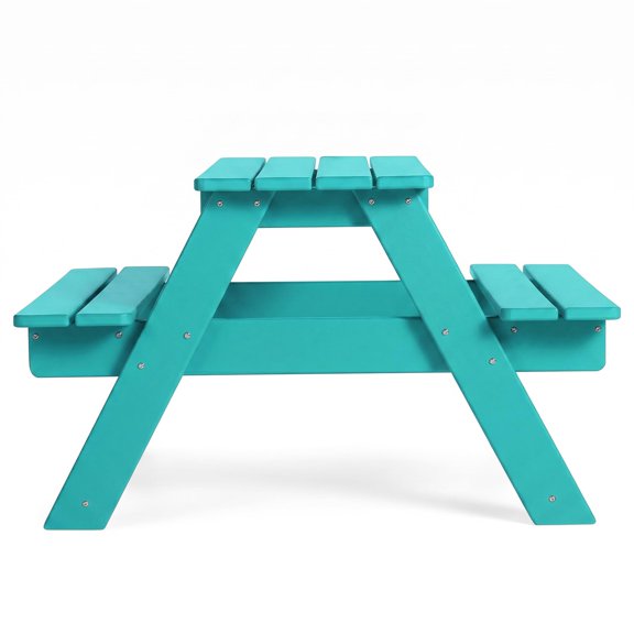 Turquoise HDPE Plastic Picnic Bench Table For Indoor And Outdoor Use