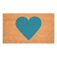 thumbnail image 1 of Calloway Mills 106751729 17 x 29 in. Heart Doormat, Turquoise, 1 of 8