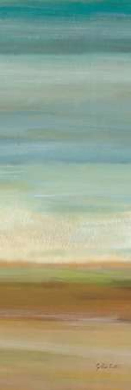 Turquoise Horizons Panel I Canvas Art - Cynthia Coulter (8 x 24)