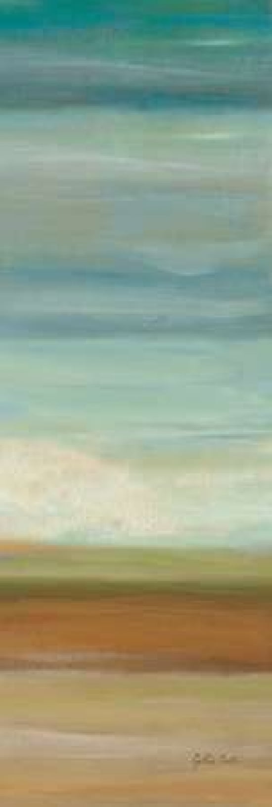 Turquoise Horizons Panel II Canvas Art - Cynthia Coulter (8 x 24)