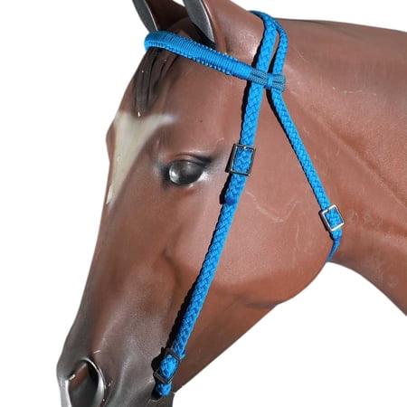 Turquoise Horse Bridle Headstall Flat Braided Paracord By Hilason