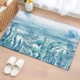 thumbnail image 1 of Turquoise Jellyfish Coastal Entryway Rug 2'x3'&nbsp; Non Slip Front Door Mats, Summer Ocean Seaweed Wooden Entrance Rugs Indoor Outdoor Carpet, Washable Floor Mats Small Area Rug for Bedroom Kitchen, 1 of 8
