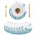 thumbnail image 1 of Turquoise Jellyfish Coastal Round 13 Inch Placemats Set of 8, Summer Beach Ocean Seaweed HeatResistant Non Slip Place Mats for Dining Table, Wipeable Braided Kitchen Table Mats for Housewarming, 1 of 9