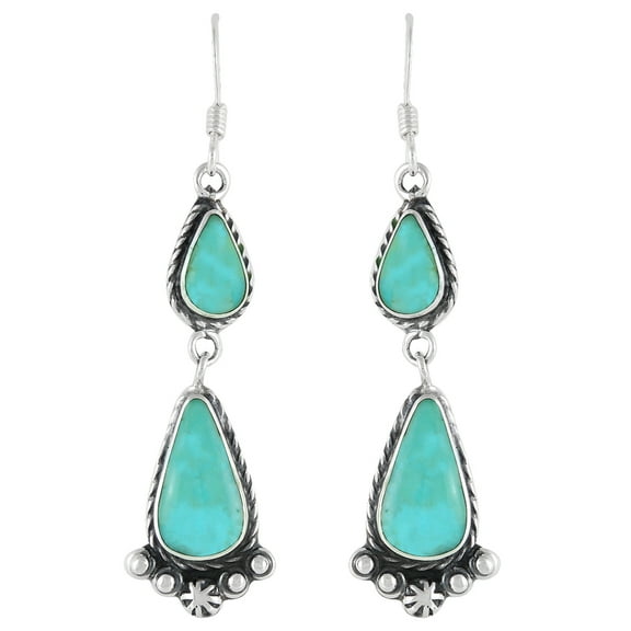 Turquoise Jewelry Earrings for Women Sterling Silver 925 | Turquoise Network | E1107-C75