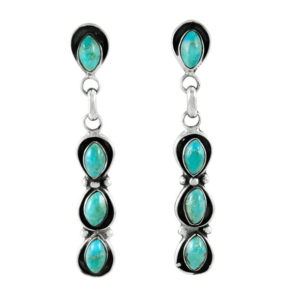 Turquoise Jewelry Earrings for Women Sterling Silver 925 | Turquoise Network | E1179-C75