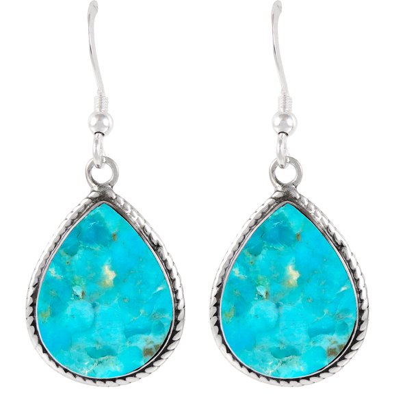 Turquoise Jewelry Earrings for Women Sterling Silver 925 | Turquoise Network | E1269-C75