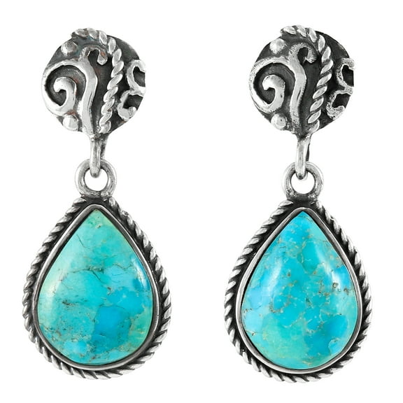 Turquoise Jewelry Earrings for Women Sterling Silver 925 | Turquoise Network | E1317-C75
