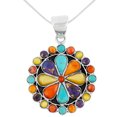 thumbnail image 1 of Turquoise Jewelry Necklace Multi-Colors for Women Sterling Silver 925 | Turquoise Network | PN3060-C71-S20, 1 of 4