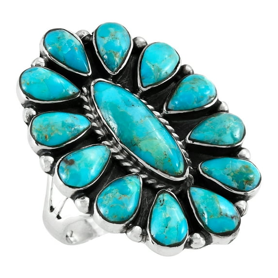 Turquoise Jewelry Ring for Women Sterling Silver 925 | Turquoise Network | R2041-C75-11