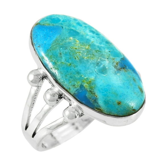 Turquoise Jewelry Ring for Women Sterling Silver 925 | Turquoise Network | R2242-LG-C75-6