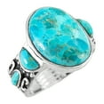 thumbnail image 1 of Turquoise Jewelry Ring for Women Sterling Silver 925 | Turquoise Network | R2434-C75-6, 1 of 4