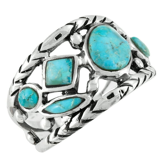 Turquoise Jewelry Ring for Women Sterling Silver 925 | Turquoise Network | R2559-C75-8