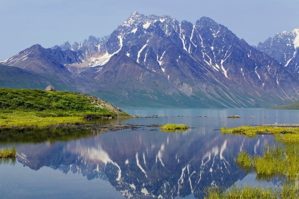 Turquoise Lake Below Telaquana Mountain Lake Clark National Park Southcentral Alaska Summer Canvas Art - Michael DeYoung Design Pics (19 x 12)
