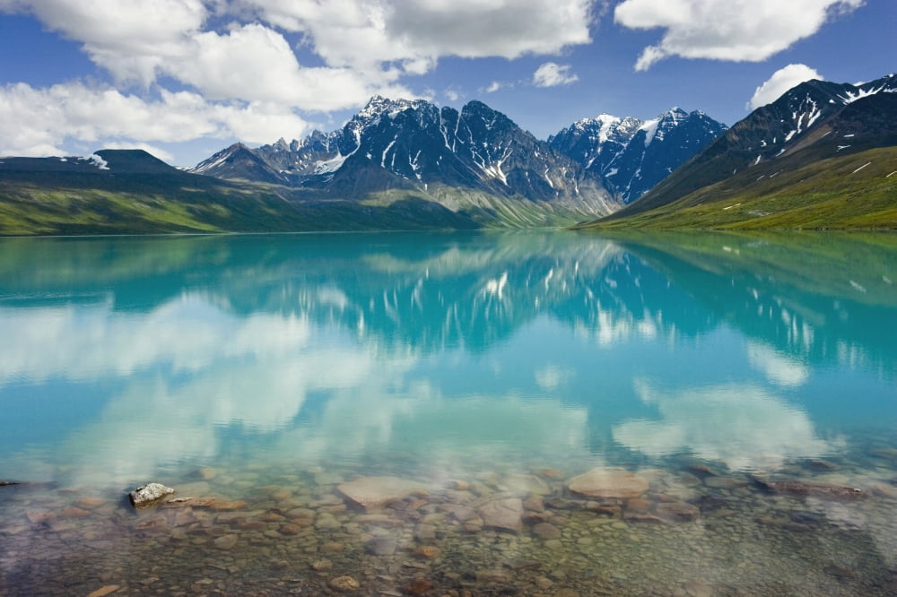 Turquoise Lake In Lake Clark National Park Southcentral Alaska Summer Canvas Art - Michael DeYoung Design Pics (38 x 24)