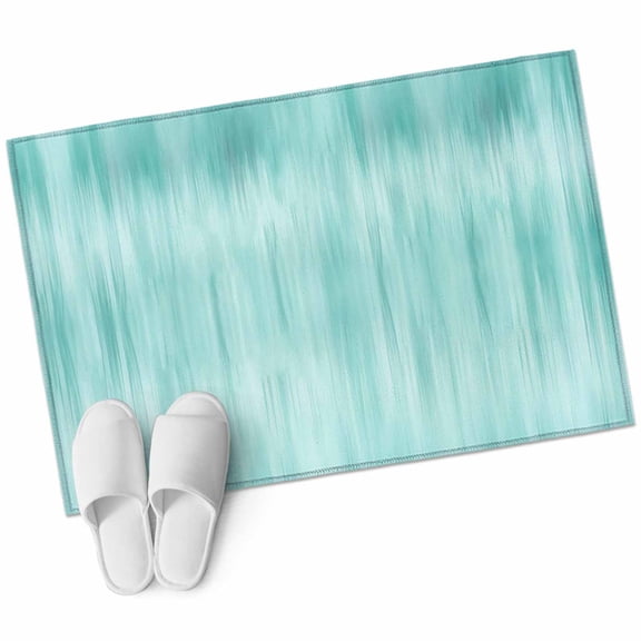 Turquoise Large Area Rugs for Bedroom Living Room, Soft Non Slip Carpet Bedside Rug, Modern Abstract Art Ombre Striped Rectangular Floor Cover Kitchen Accent Rug 2'x3' for Dining Room/Office