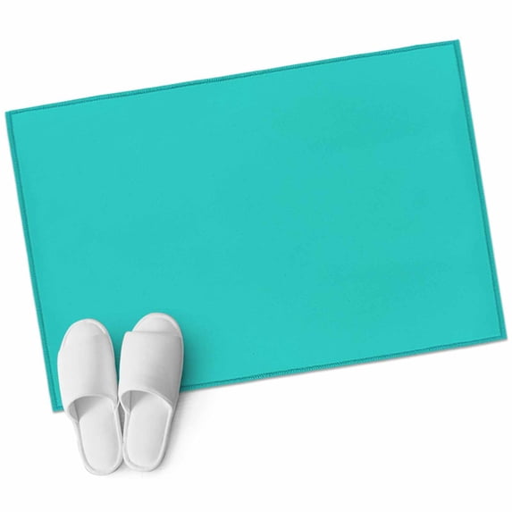Turquoise Large Area Rugs for Bedroom Living Room, Soft Non Slip Carpet Bedside Rug, Modern Pure Turquoise Rectangular Floor Cover Kitchen Accent Rug 2'x3' for Dining Room/Office