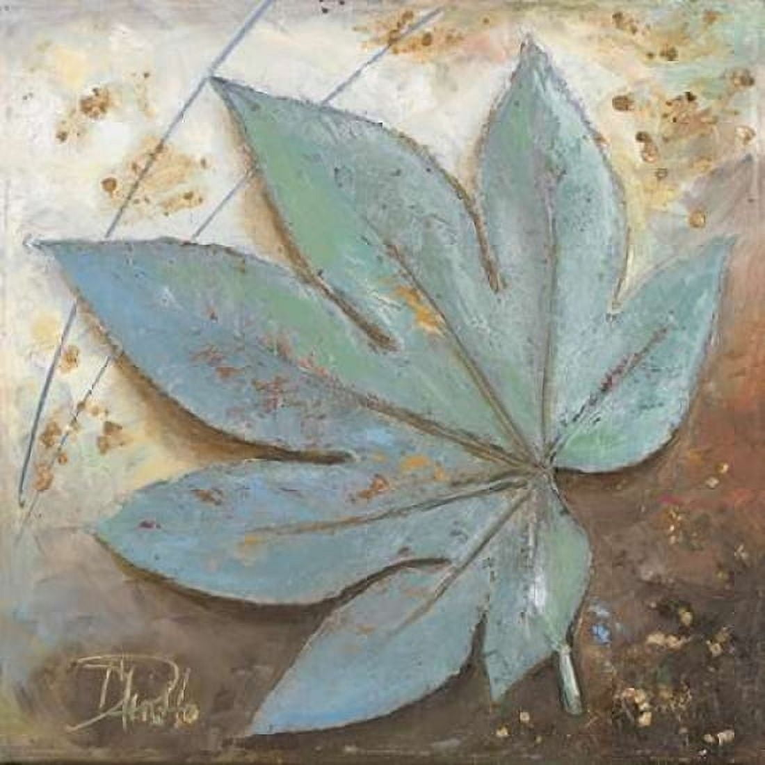 Turquoise Leaf I Canvas Art - Patricia Pinto (24 x 24)