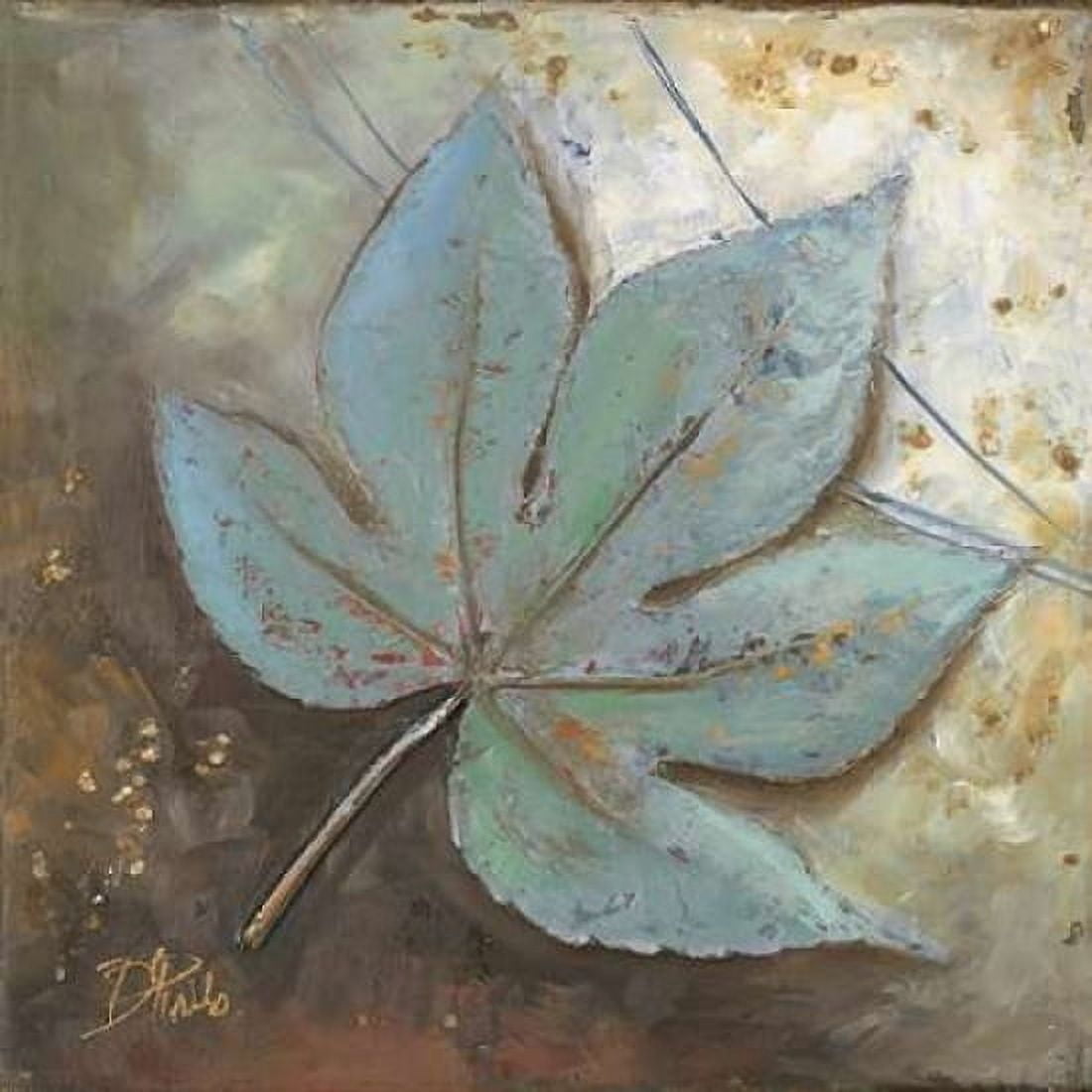 Turquoise Leaf II Canvas Art - Patricia Pinto (24 x 24)
