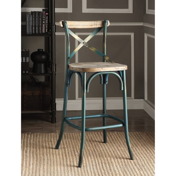 Turquoise Main Color - Enhanced Back Support - Home Dining Use - Inviting Vintage Feel