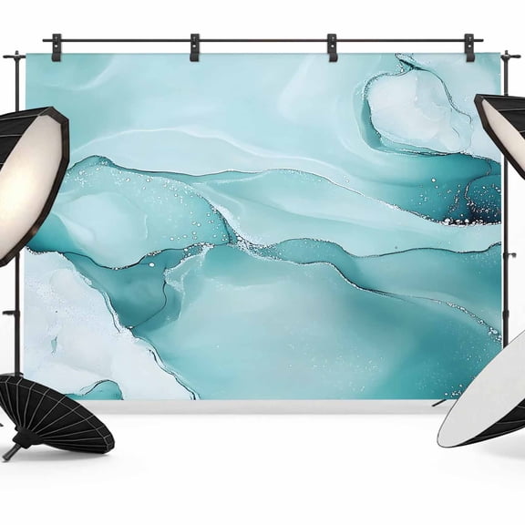 Turquoise Marble Backdrop for Photoshoot,Photography Photo Studio Background Wall Backdrop,Modern Abstract Art Texture Watercolor Back Drop Banner Panel for Portraits Wedding Live Streaming 10x8Ft