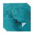 thumbnail image 1 of Turquoise Marble Cloth Napkins, Minimalist Abstract Golden Fluid Art Washable and Reusable Dinner Napkins Set of 4, Table Napkin for Kitchen Party Birthday Wedding Hotel Housewarming 20"x20", 1 of 8