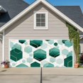 thumbnail image 1 of Turquoise Marble Garage Door Cover Banner 7 x 8 FT, Gold White Geometric Hexagon Modern Garage Door Curtains Backdrop with Grommets for Indoor Outdoor Wall Party Porch Yard Decorations Background, 1 of 9