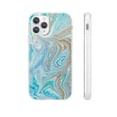 thumbnail image 1 of Turquoise Marble Gold Glitter Flexi iPhone Case14-iPhone-iPhone Case, 1 of 2