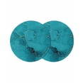 thumbnail image 1 of Turquoise Marble Round 15 Inch Placemats Set of 2, Minimalist Abstract Golden Fluid Art HeatResistant Non Slip Place Mats for Dining Table, Wipeable Braided Kitchen Table Mats for Housewarming, 1 of 9