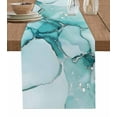 thumbnail image 1 of Turquoise Marble Table Runner Nature Marble Crack Country Retro Tablerunners 13 x 48 Inch, Table Decorations Tabletop Scarf for Summer Gathering Holiday Farmhouse Kitchen Dining Decor, 1 of 6