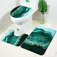 thumbnail image 1 of Turquoise Marble Texture Bath Mat Golden Texture Crackle Bath Decor Non Slip Floor Rug Carpet Bathroom Accessory Sets Washable, 1 of 5