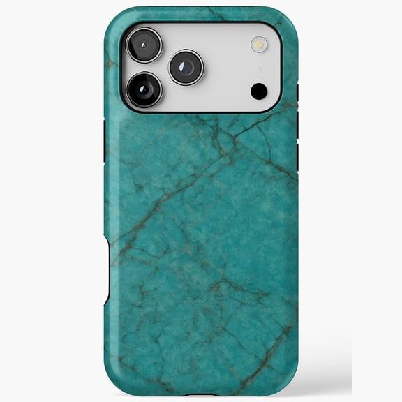 Turquoise Marble Texture iPhone Case 17 11 12 13 14 15 16 Pro Max Elegant Look