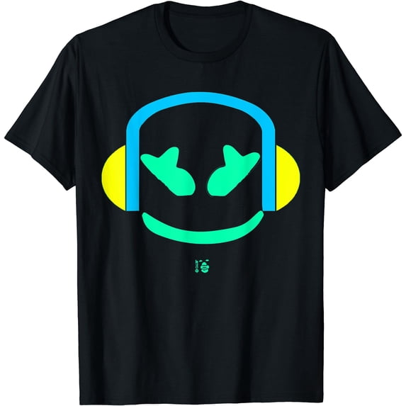 Troquoise Turquoise Marshmallow Angry Face - Headphones T-Shirt - Walmart.com