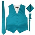 thumbnail image 1 of Turquoise Men's Satin Vest Spencer J's - 3XL, 1 of 4