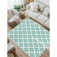 thumbnail image 1 of Turquoise Morocco Area Rug for Bedroom 2.7x5 Ft Trellis Cyan Geometric Abstract Super Soft fuzzy Throw Rug Non-Slip Fluffy Plush Indoor Floor Carpet for Living Room Nursery Home Decor, 1 of 8