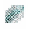 thumbnail image 1 of Turquoise Morocco Kitchen Dish Towels for Drying Dishes Set of 3, Grey Ombre Retro Mottled Painting Art Waffle Weave Microfiber Terry Hand Tea Bathroom Towels Quick Dry & Absorbent Towel 12x12, 1 of 7