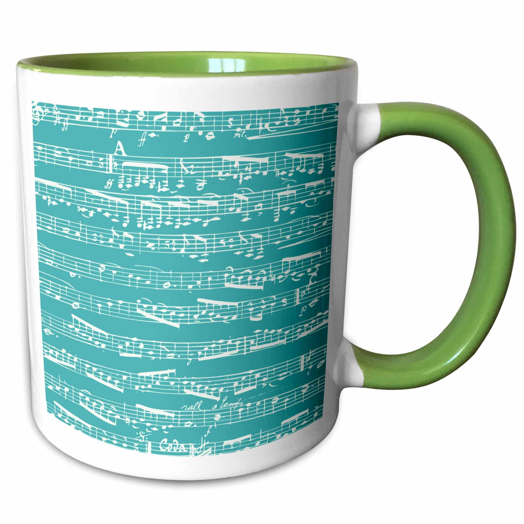3drose, Turquoise Musical Notes - Stylish Sheet Music - Teal Aqua Blue ...